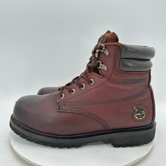 Georgia Boot 6" Men Size 9.5M G6174 Brown Oiler Steel Toe Waterproof Work Boot - Picture 1 of 11